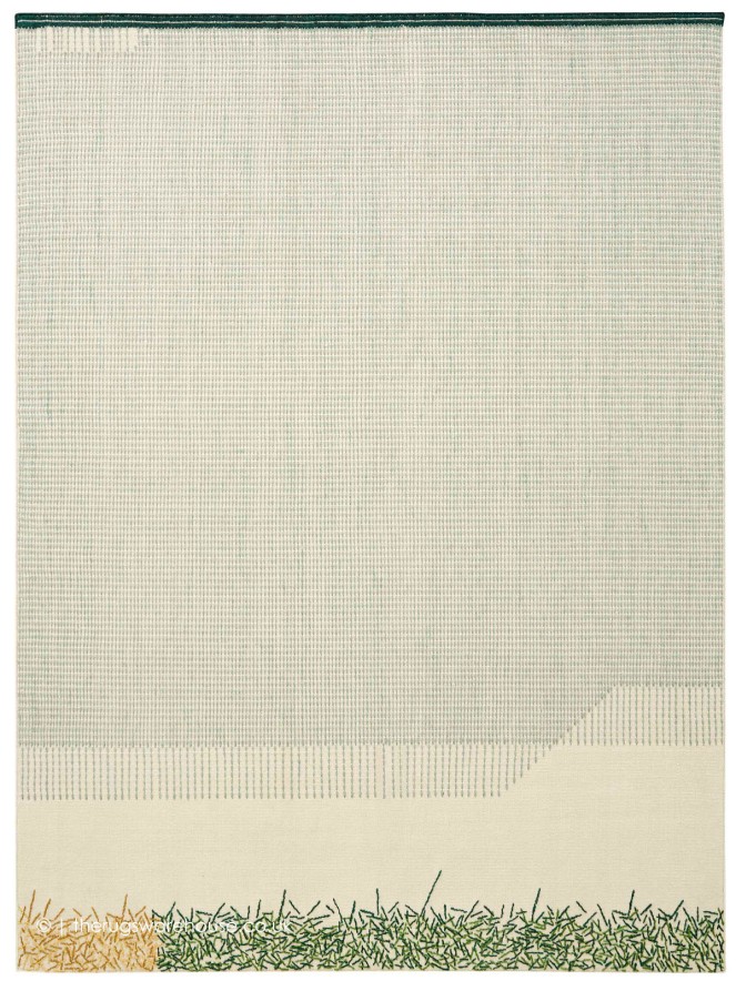 Backstitch Calm Green Rug - 9
