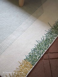 Backstitch Calm Green Rug - Thumbnail - 7