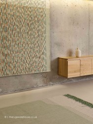 Backstitch Calm Green Rug - Thumbnail - 3