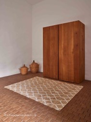 Rodas Beige White Rug - Thumbnail - 2