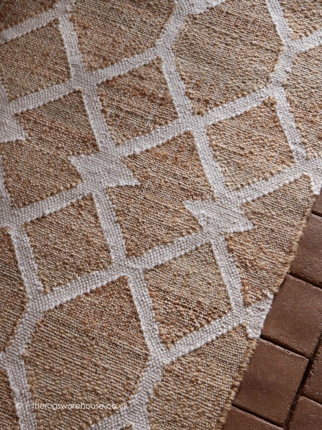 Rodas Beige White Rug - 4