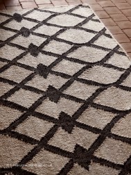 Rodas Cream Black Rug - Thumbnail - 2