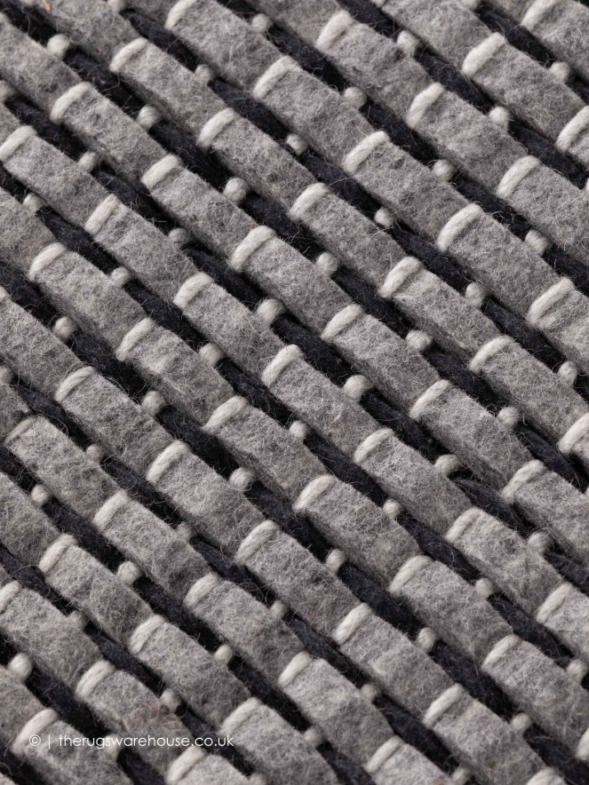 Tramas Grey Black Rug - 4