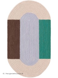 Crochet Mono Blue Rug - Thumbnail - 2