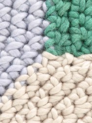 Crochet Mono Blue Rug - Thumbnail - 5