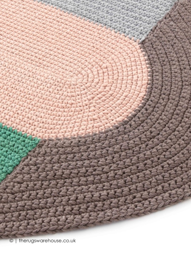Crochet Mono Pink Rug - 6