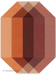 Diamond Orange Rug - Thumbnail - 3