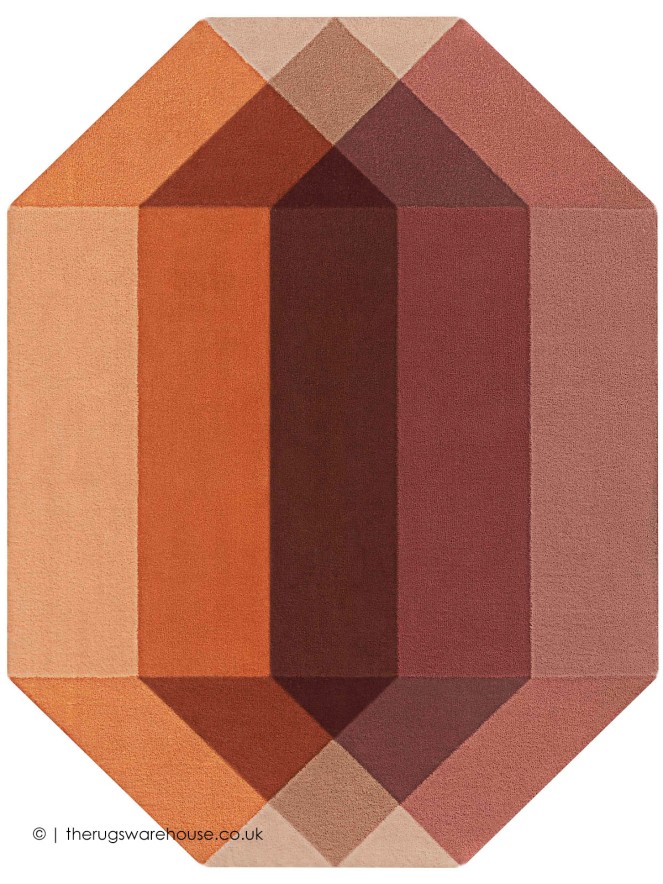 Diamond Orange Rug - 3