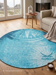 Compass Circle Rug - Thumbnail - 2