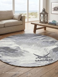 Sea Storm Circle Rug - Thumbnail - 2