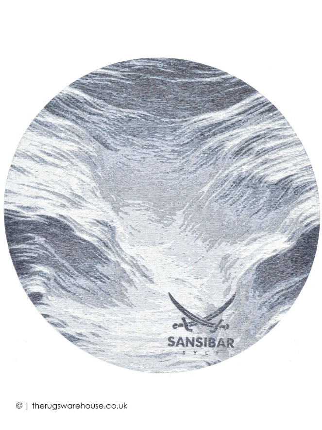 Sea Storm Circle Rug - 8