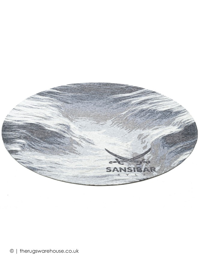 Sea Storm Circle Rug - 7