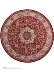 Shahinaz Red Circle Rug - Thumbnail - 2