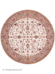 Shahinaz Beige Circle Rug - Thumbnail - 2