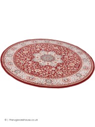 Chirbek Red Circle Rug - Thumbnail - 5