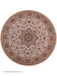 Chirbek Beige Circle Rug - Thumbnail - 2