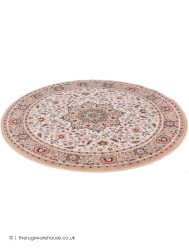 Chirbek Beige Circle Rug - Thumbnail - 5