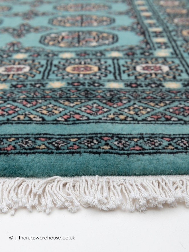 Bokhara Teal Rug - 4