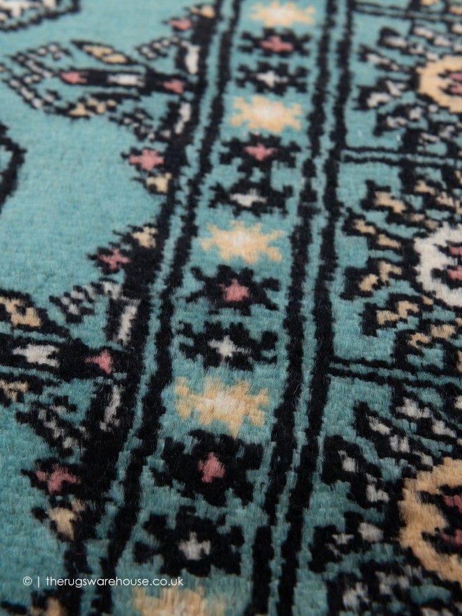Bokhara Teal Rug - 6