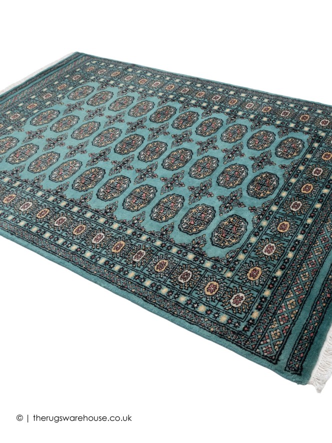 Bokhara Teal Rug - 8