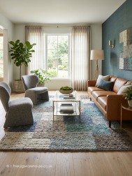 Melbourne Blue Mix Rug - Thumbnail - 2