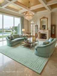 Vetrina Greek Key Mint Rug - Thumbnail - 2