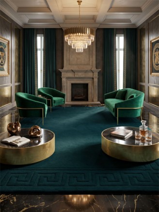 Vetrina Greek Key Green