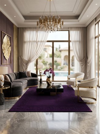 Vetrina Greek Key Purple