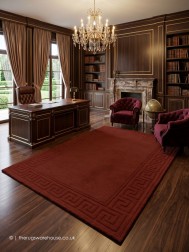 Vetrina Greek Key Burgundy Rug - Thumbnail - 2