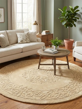 Royale Aubusson Beige Circle