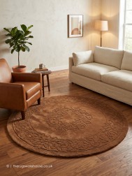 Royale Aubusson Bronze Circle Rug - Thumbnail - 2