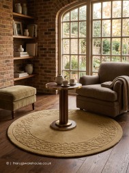 Royale Lux Camel Circle Rug - Thumbnail - 2