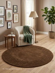 Royale Lux Choco Circle Rug - Thumbnail - 2