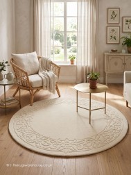 Royale Lux Ivory Circle Rug - Thumbnail - 2