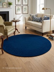 Royale Lux Blue Circle Rug - Thumbnail - 2