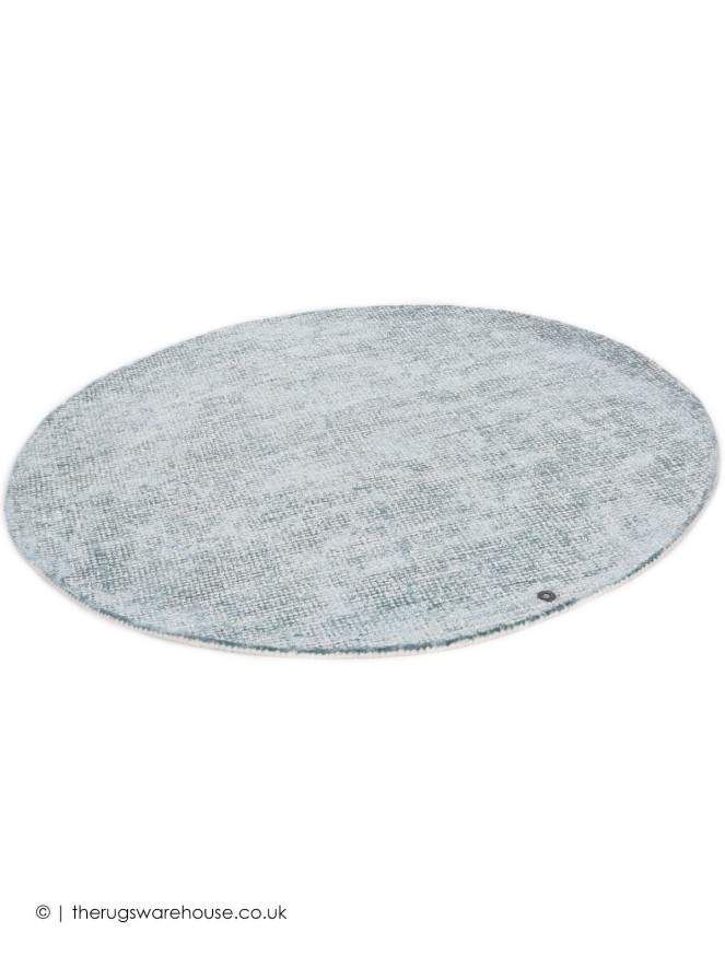 Groove Turquoise Circle Rug - 5