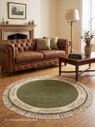 Gala Green Circle Rug - Thumbnail - 2