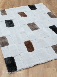 Cleo Grid Brown Rug - Thumbnail - 2
