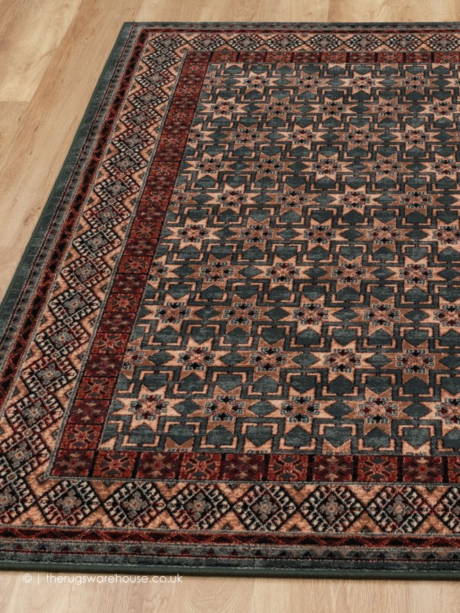 Pashtun Green Rug - 3