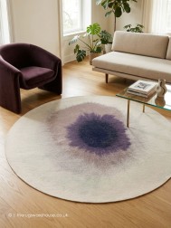 Drop Purple Smoke Circle Rug - Thumbnail - 2