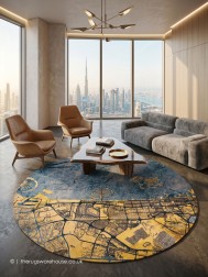 Dubai Gold Coast Circle Rug - Thumbnail - 2