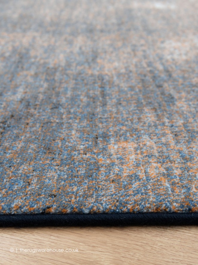 Gravel Blue Orange Rug - 5