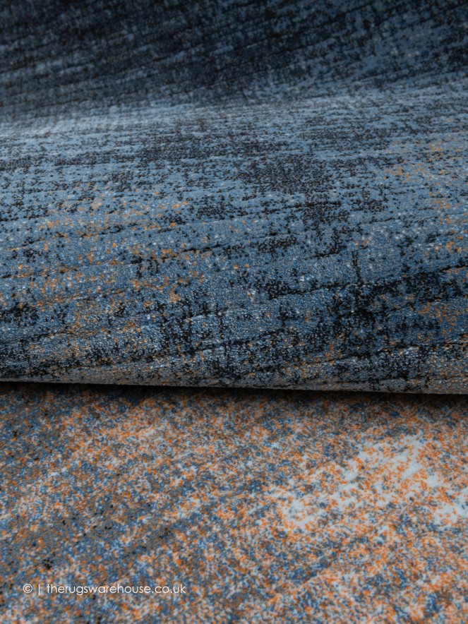 Gravel Blue Orange Rug - 6