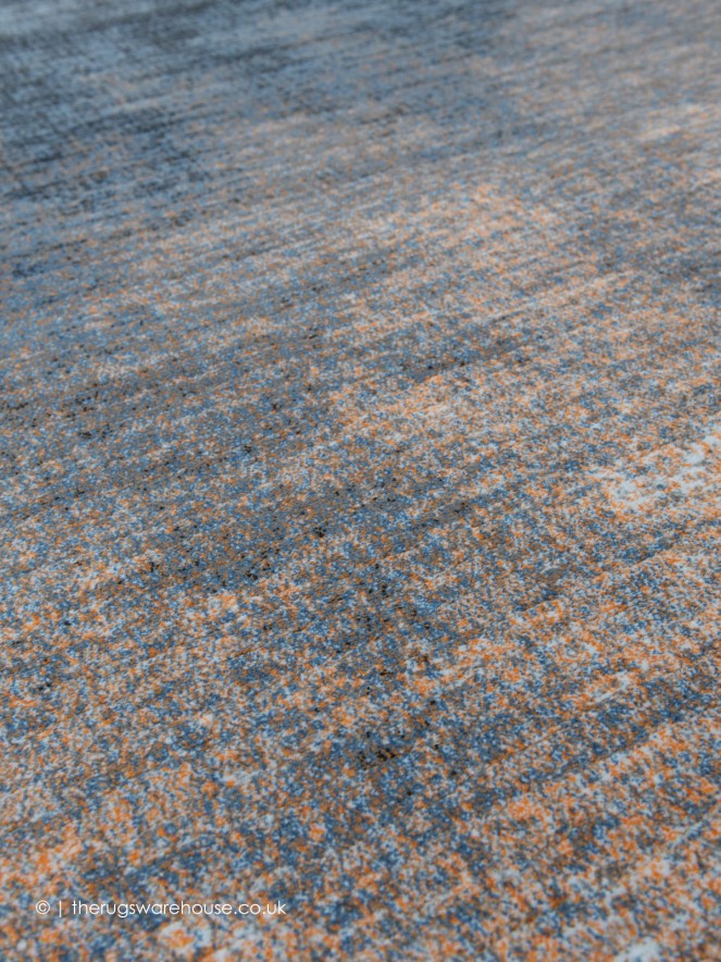 Gravel Blue Orange Rug - 7