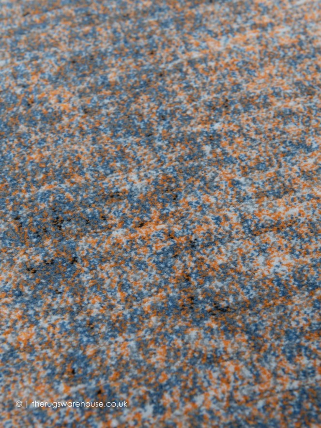 Gravel Blue Orange Rug - 8
