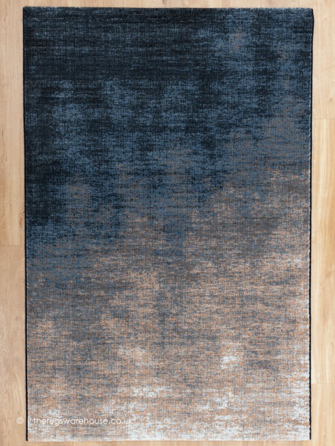 Gravel Blue Orange Rug - 10