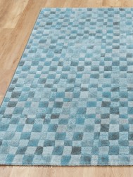 Pixel Code Blue Rug - Thumbnail - 3