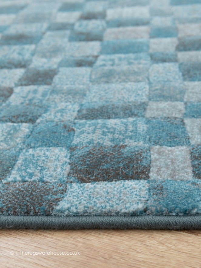 Pixel Code Blue Rug - 4