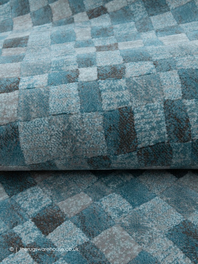 Pixel Code Blue Rug - 5