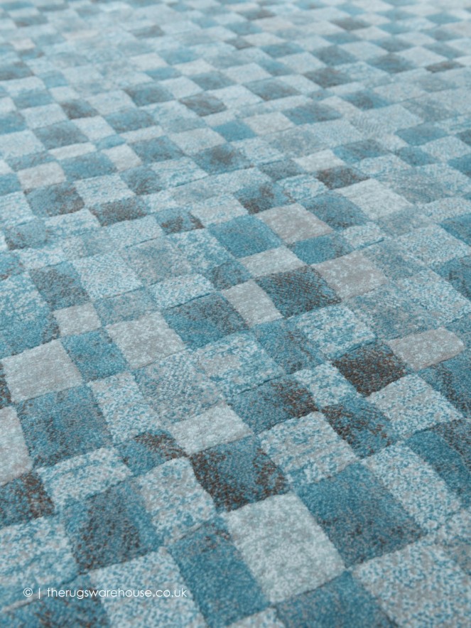 Pixel Code Blue Rug - 6